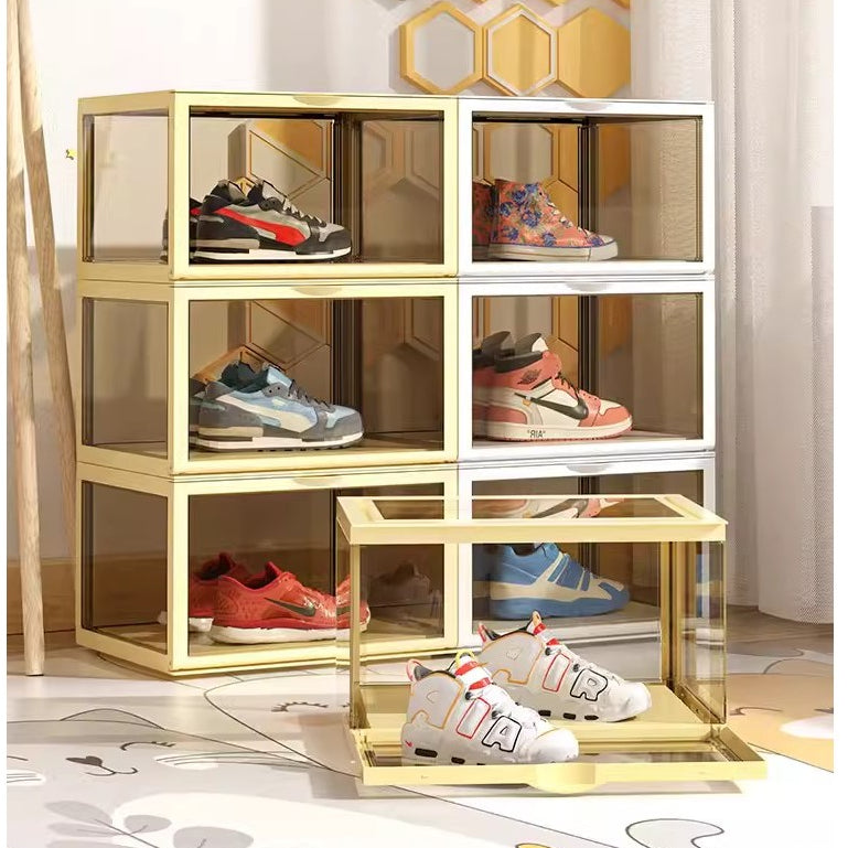 Locaupin Clear Plastic Storage Display Case, Model Display, Shoes Storage Box Toys Organization and Display