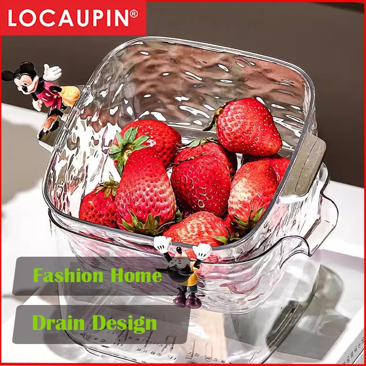 Locaupin Washing Baskets Stackable Set,Basket Used for Soak,BPA FREE Wash, Drain Vegetables and Fruit Colanders
