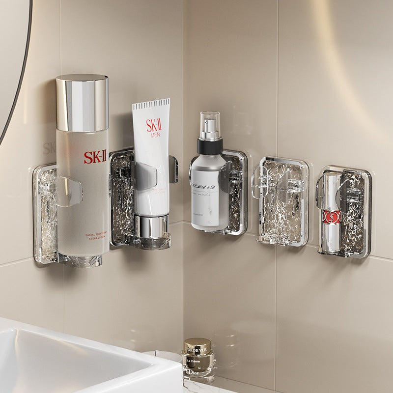 Locaupin 2pcs Wall Mounted Holder, Shaver Holder, Hair Curler Holder, Electric Toothbrushes, for Bathroom Organizer