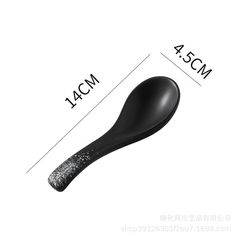 Locaupin Soup Spoons, Ceramic Chinese Soup Spoons, Asian Soup Spoons, White Japanese Spoon