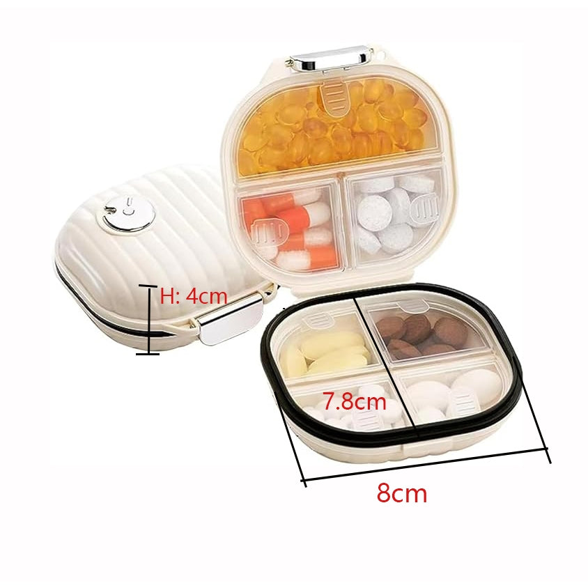 Locaupin Travel Pill Organizer Portable Pill Box Small Pill Box Pill Case Moisture Proof Daily Medicine Storage Case