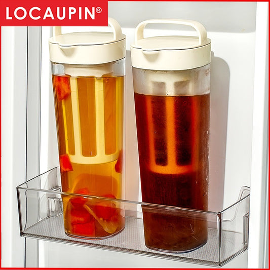 Locaupin BPA Free Large Iced Tea Maker Pitcher Iced Tea Pitcher with Mesh Filter Hot Tea Maker Coffee Maker
