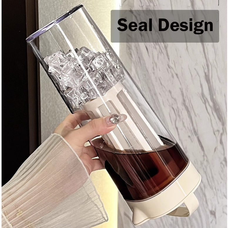Locaupin BPA Free Large Iced Tea Maker Pitcher Iced Tea Pitcher with Mesh Filter Hot Tea Maker Coffee Maker