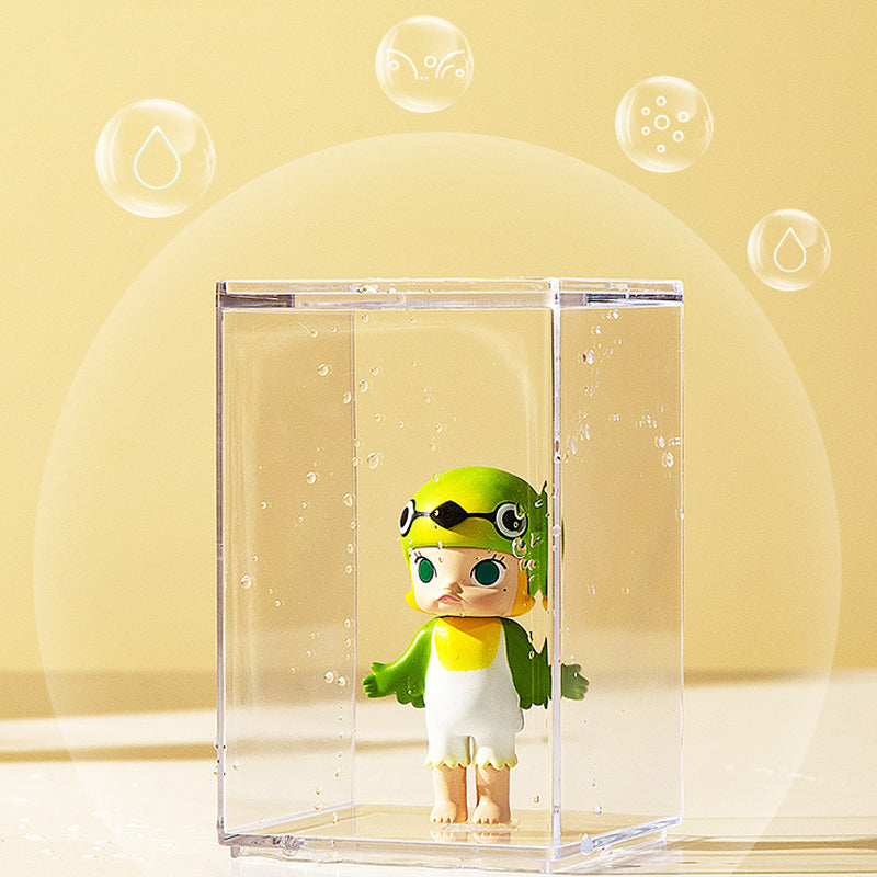 Locaupin Display Case for Collectibles Assemble Clear Box Alternative Glass Case for Display Organizing Toys