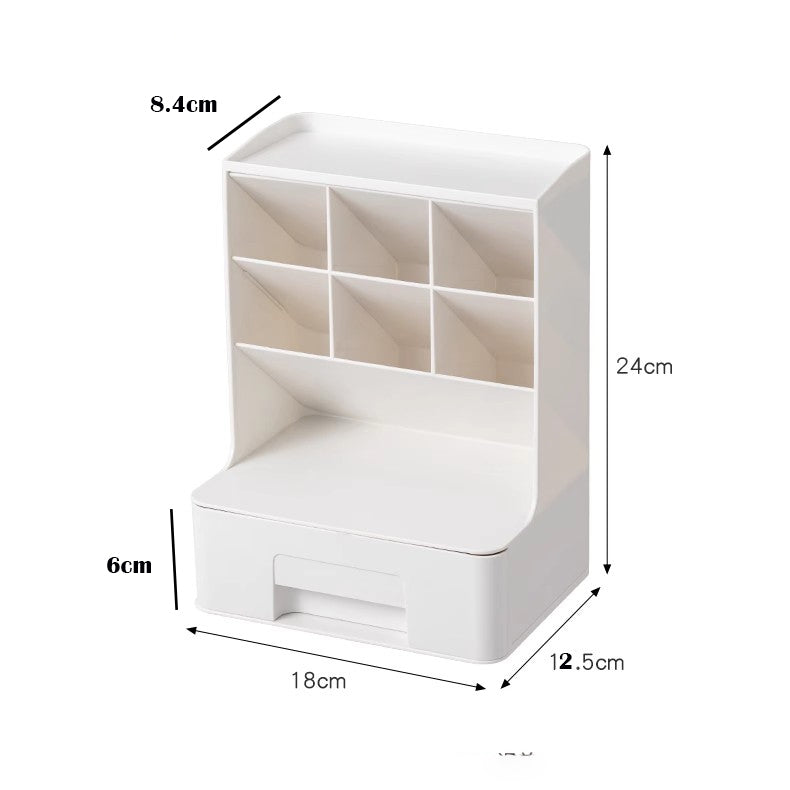 Locaupin Detachable Pencil Holder with Drawer Desk Organizer Makeup Marker Pencil Storage