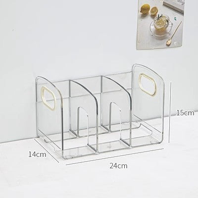 Locaupin Shelf Small Bookcase, Desktop Book Organizers and Mini Bookshelf for Home Office, CD, Book & Magazine Rack