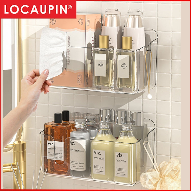 Locaupin Plastic Shelves Wall Mounted Fashion Wall Storage Shelves for Bedroom, Living Room, Bathroom, Kitchen