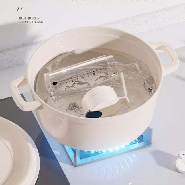 Locaupin Automatic Borosilicate Oil Dispenser 500ML Multifunctional Condiments Bottle Leakproof Cooking Kitchen Tools