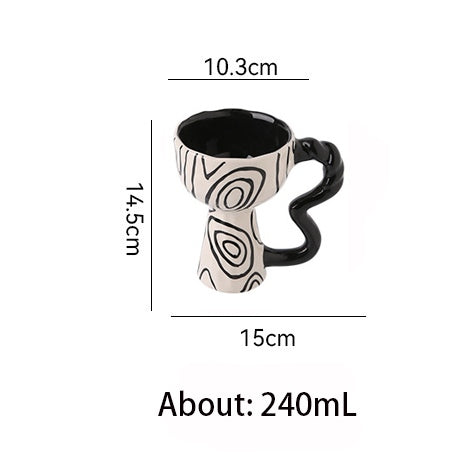 Locaupin Ceramic Large Coffee Mugs Tea Cups, Milk Mugs, breakfast cups ,Cereal, Ice Cream Nice for Gift