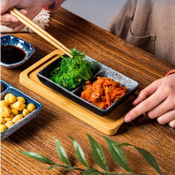 Locaupin Ceramic Sauce Dishes & Ketchup Side Dish Tableware Condiment Relish Plate Seasoning Dishes