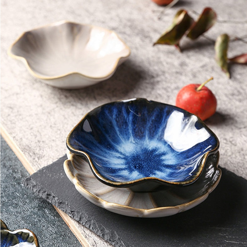 Locaupin Ceramic Sauce Dishes & Ketchup Side Dish Tableware Condiment Relish Plate Seasoning Dishes