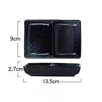 Locaupin Ceramic Sauce Dishes & Ketchup Side Dish Tableware Condiment Relish Plate Seasoning Dishes