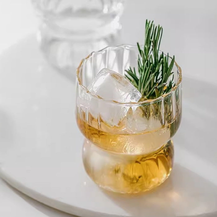 Locaupin Heat Resistant Healthy Glass Cups, Water Glass,Coffee Cups,Flower Tea Glass, Microwave Safe Glass Tea Cups