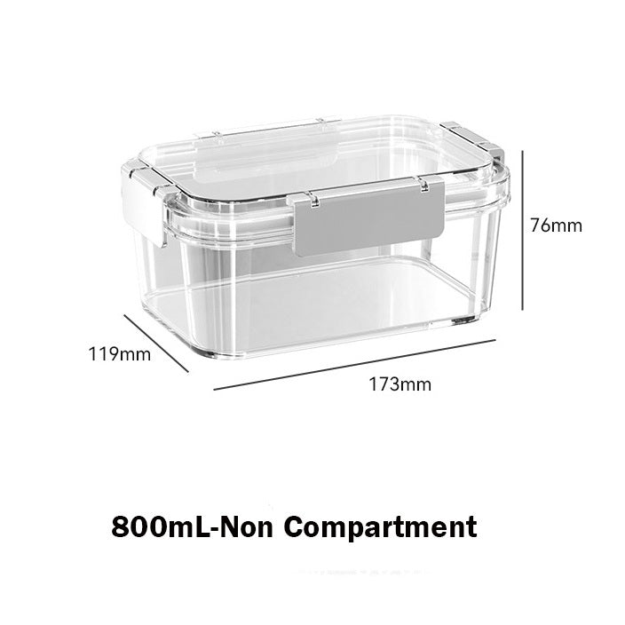 Locaupin Fruit Salad Food Container Box with Removable Tray, for Lunch, Snacks, School , Food Prep Storage Containers
