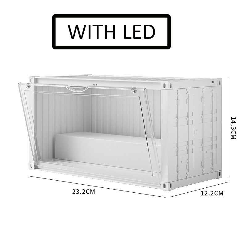 Locaupin Container Display Case Display Box Dustproof Storage Showcase Figurines Collection for Toy Souvenirs Models