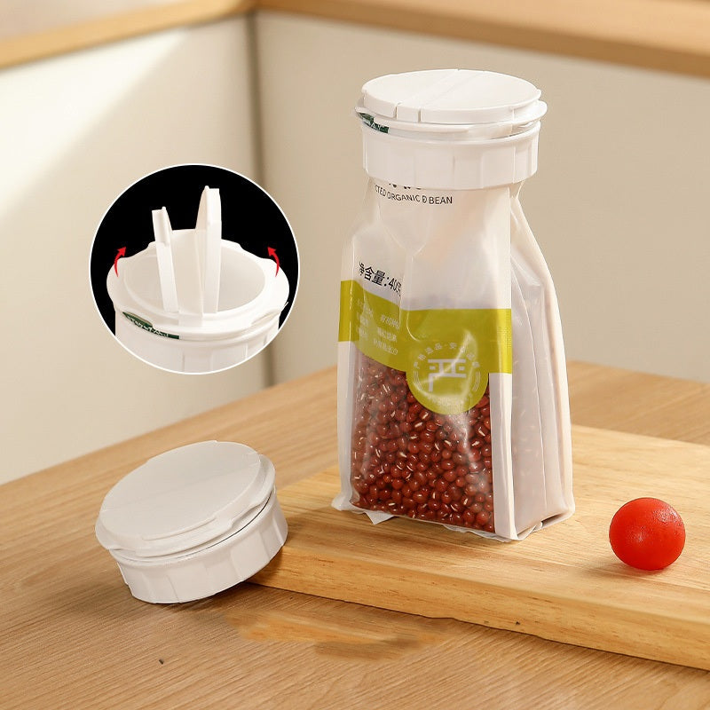 Locaupin 2pcs Bag Clips for Food Food Storage Sealing Clips Chip Bag Clips, Plastic Cap Sealer Clip keep Fresh