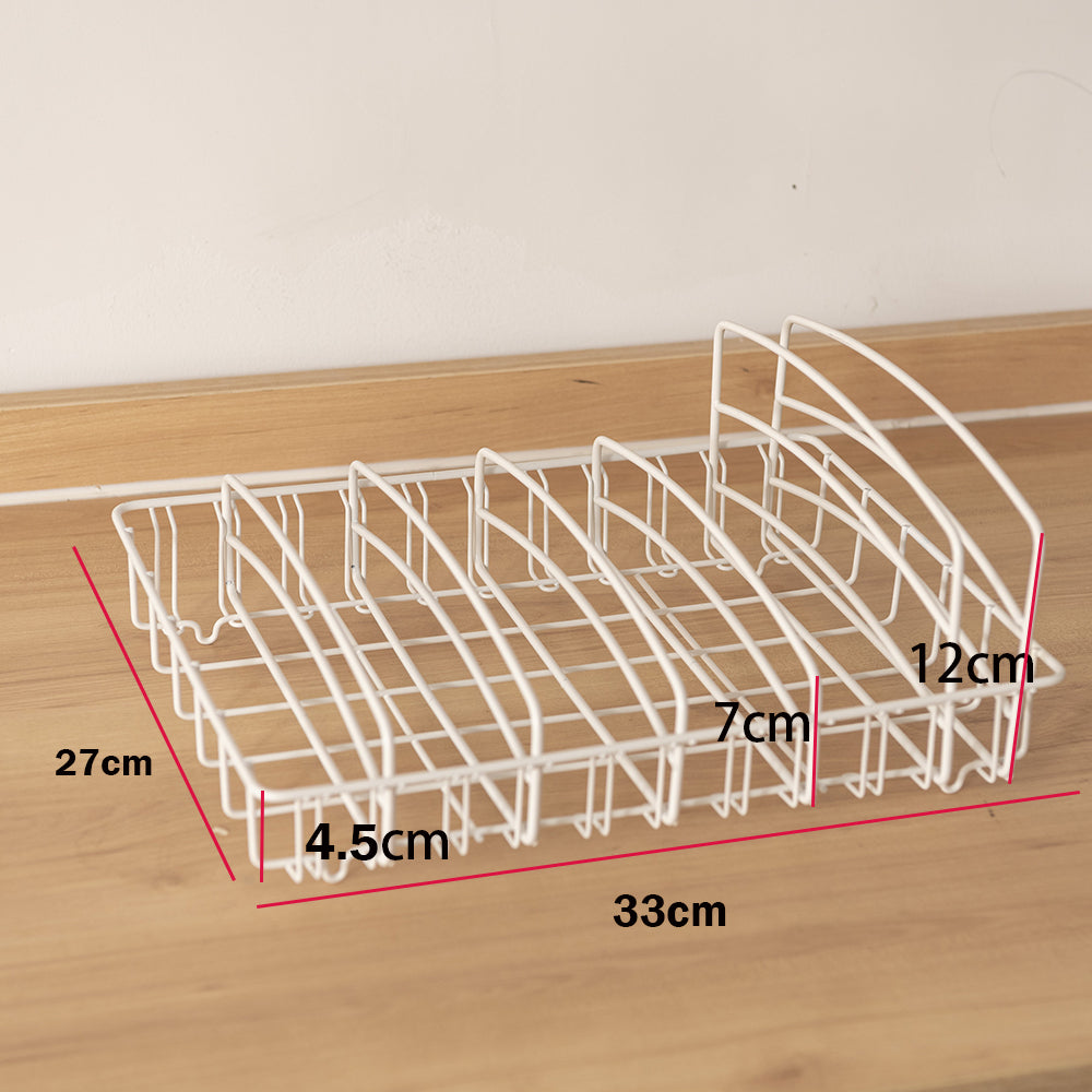 Locaupin Food Container Lid Organizer, Container Cover Metal Storage Basket,Tableware Organizer,Drinkware Storage Basket