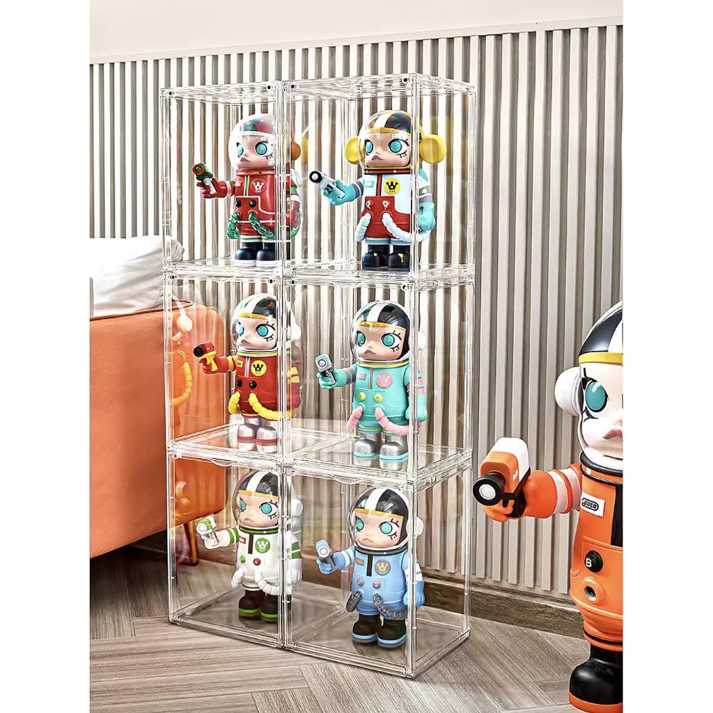 Locaupin Clear Plastic Storage Display Case, Organizer for Handbag, Model ,Wallet, Book, Toys Organization and Display