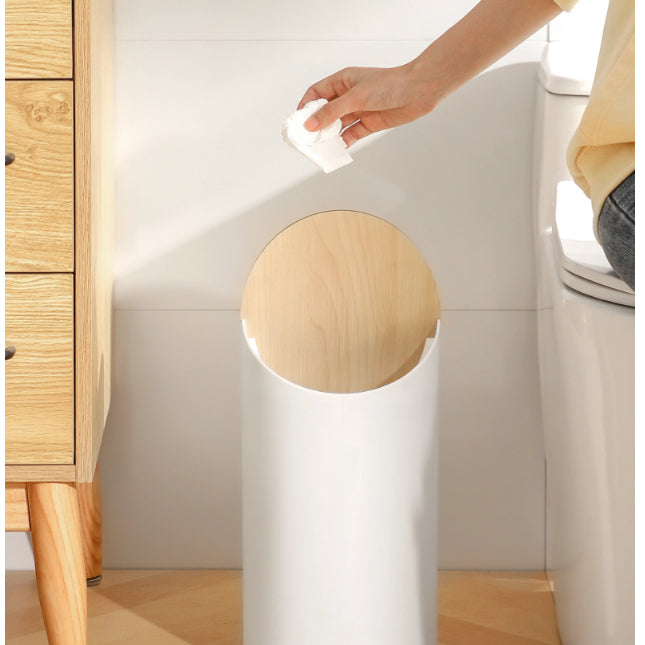 Locaupin Home Trash Can, Countertop Trash Can with Lid for Desk, Plastic For Office and Coffee Bar