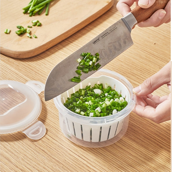 Locaupin Garlic Refrigerator Storage Jar Transparent Ginger Storage Holder Sealed Vegetable Food Box Food Dispensers