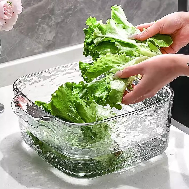 Locaupin Washing Baskets Stackable Set,Basket Used for Soak,BPA FREE Wash, Drain Vegetables and Fruit Colanders
