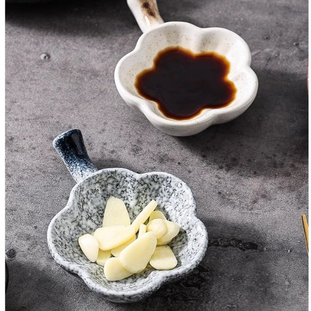Locaupin Ceramic Sauce Dishes & Ketchup Side Dish Tableware Condiment Relish Plate Seasoning Dishes