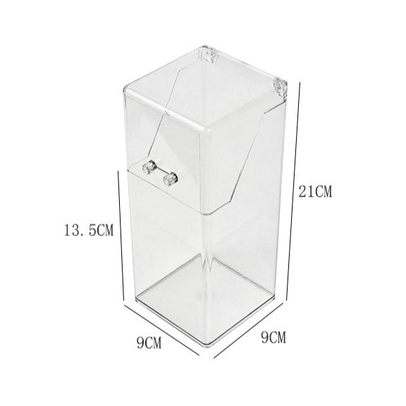 Locaupin Makeup Brush Storage Box,Desktop Pen Holder with Cover Stationery Storage organizer, Face Mask Organizer