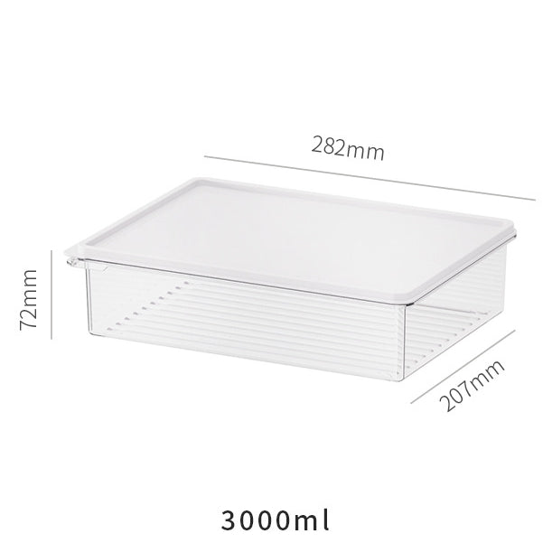 Locaupin Food Storage Containers, Stackable Refrigerator Freezer Organizer Fresh Keeper Container with Vented Lids