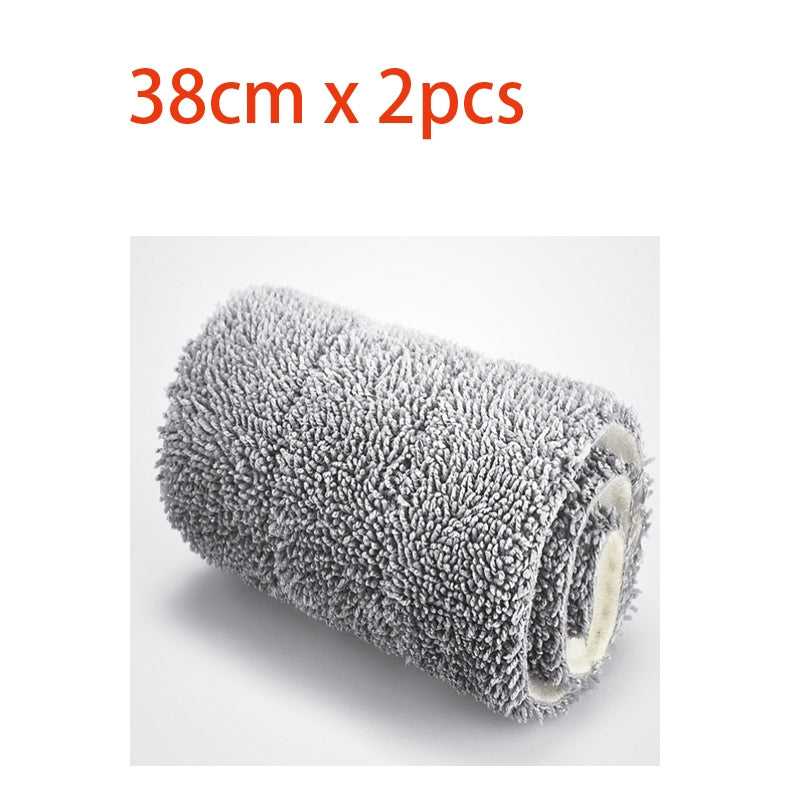 Locaupin 42cm Large Panel Flat Mop, Self Wringing Floor Cleaning Mop - 360 Hands-Free Microfiber Floor Mop,Hand Washing