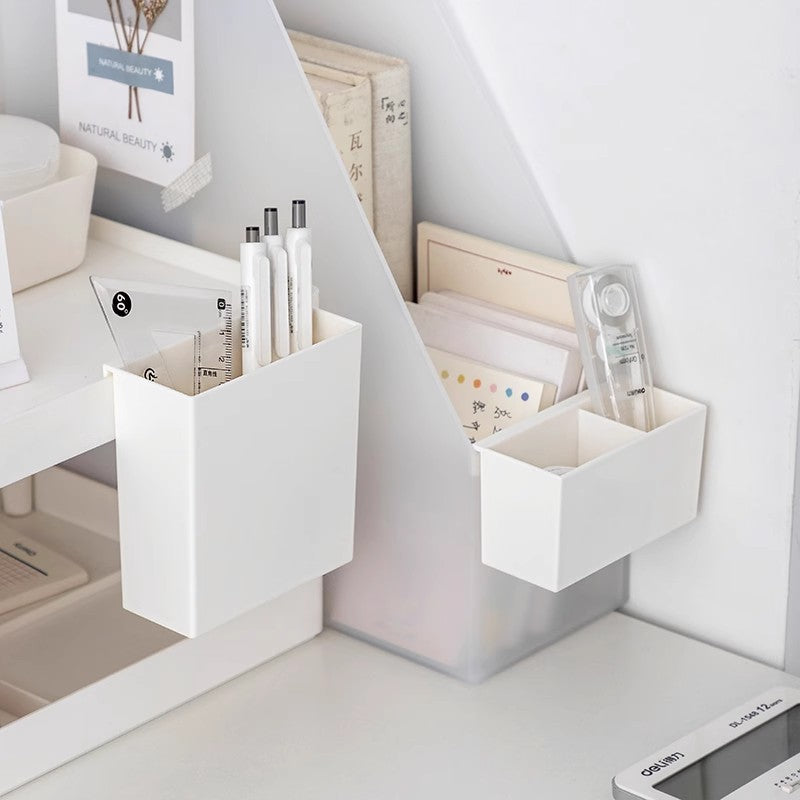 Locaupin Plastic Vertical File Folder Storage Organizer Bin,Hold Notebooks,Binders,Envelopes,Magazines for Home Office