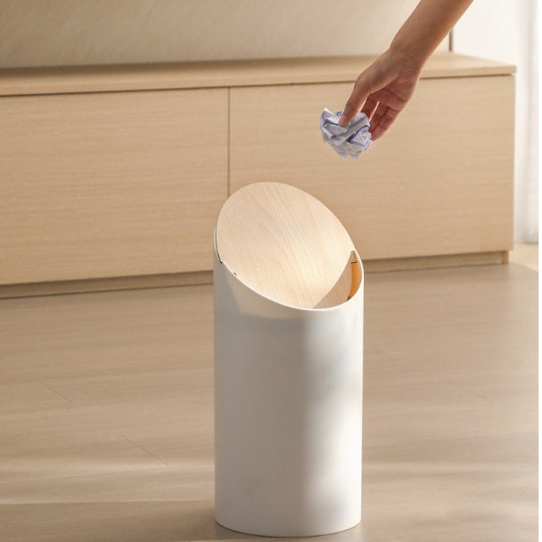 Locaupin Home Trash Can, Countertop Trash Can with Lid for Desk, Plastic For Office and Coffee Bar
