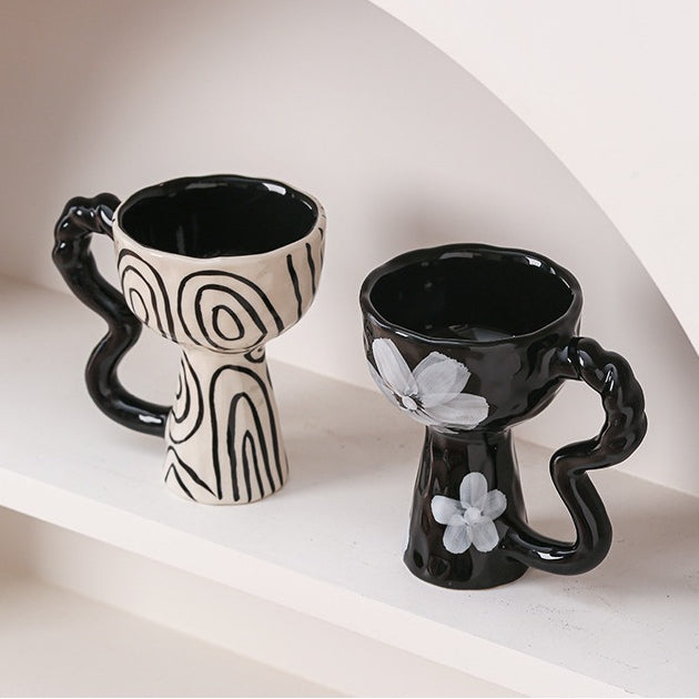 Locaupin Ceramic Large Coffee Mugs Tea Cups, Milk Mugs, breakfast cups ,Cereal, Ice Cream Nice for Gift
