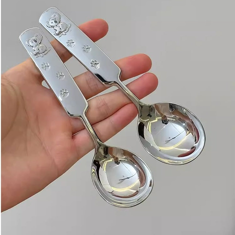 Locaupin 304 Stainless Steel Round Soup Spoons, Stainless Steel Premium Spoons,Dishwasher Safe