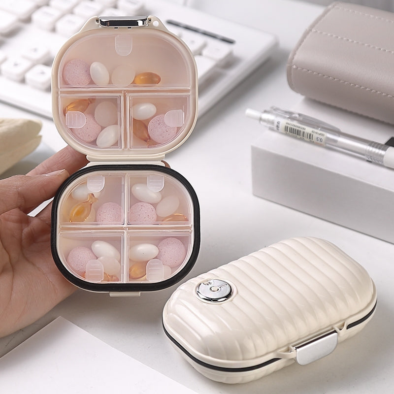 Locaupin Travel Pill Organizer Portable Pill Box Small Pill Box Pill Case Moisture Proof Daily Medicine Storage Case
