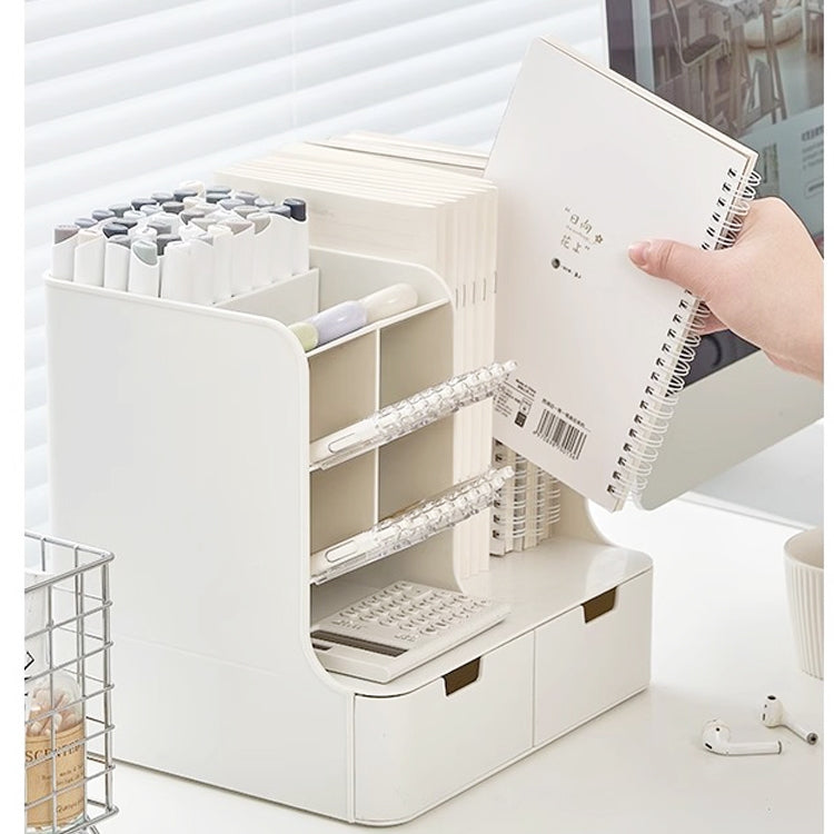 Locaupin Detachable Pencil Holder with Drawer Desk Organizer Makeup Marker Pencil Storage