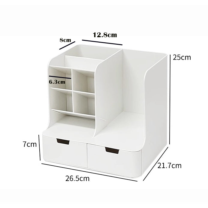 Locaupin Detachable Pencil Holder with Drawer Desk Organizer Makeup Marker Pencil Storage