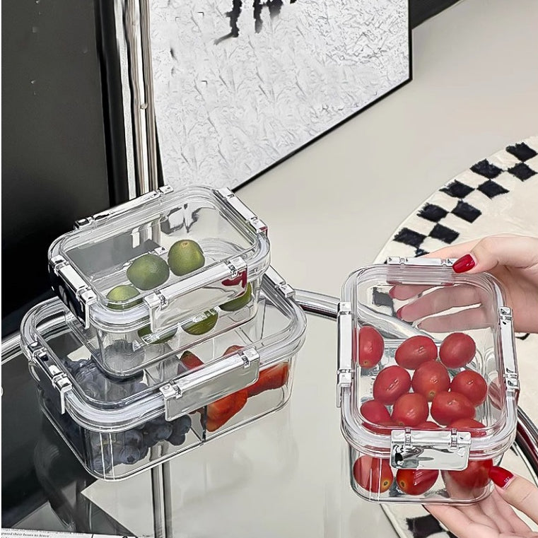 Locaupin Fruit Salad Food Container Box with Removable Tray, for Lunch, Snacks, School , Food Prep Storage Containers