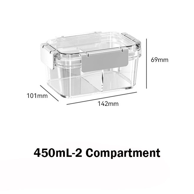 Locaupin Fruit Salad Food Container Box with Removable Tray, for Lunch, Snacks, School , Food Prep Storage Containers
