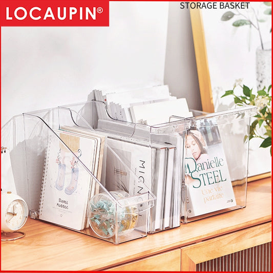 Locaupin Book Storage, Stationery Storage, Cabinet Box Storage Organizers Storage Bins Plastic Organizers Snack Storage