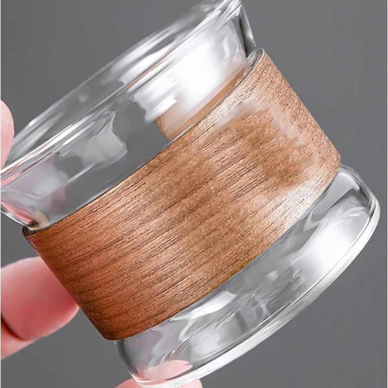 Locaupin -20 to150℃ Borosilicate Glass Mugs Double Wall Glass Tea Cups, Hot Tea, Fancy Tea Cups
