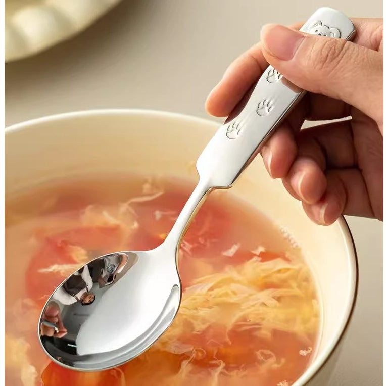 Locaupin 304 Stainless Steel Round Soup Spoons, Stainless Steel Premium Spoons,Dishwasher Safe