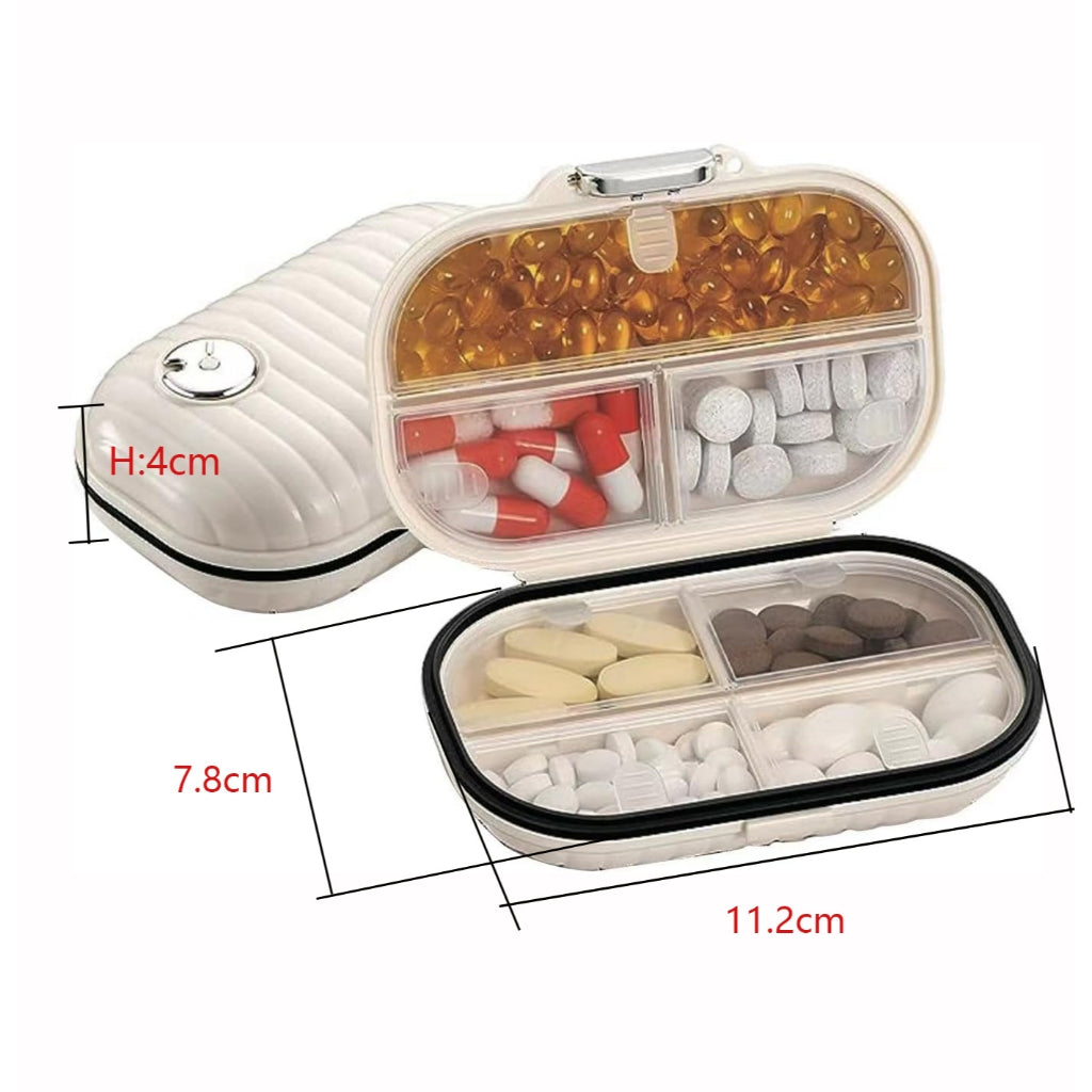 Locaupin Travel Pill Organizer Portable Pill Box Small Pill Box Pill Case Moisture Proof Daily Medicine Storage Case