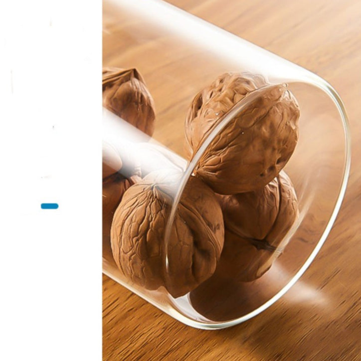 Locaupin Glass Borosilicate Glass Dry Food Storage Container Food Dispensers With Cover