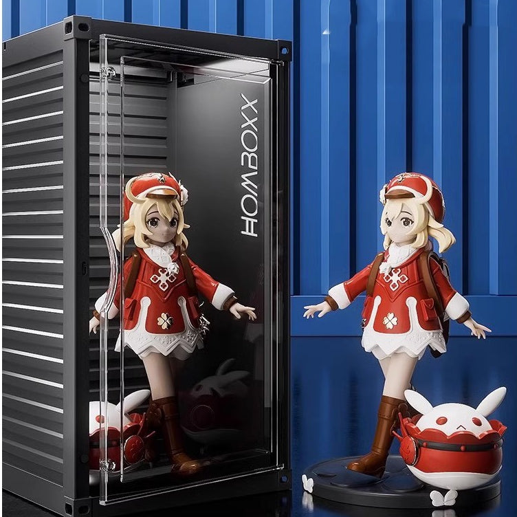 Locaupin Container Display Case Display Box Dustproof Storage Showcase Figurines Collection for Toy Souvenirs Models