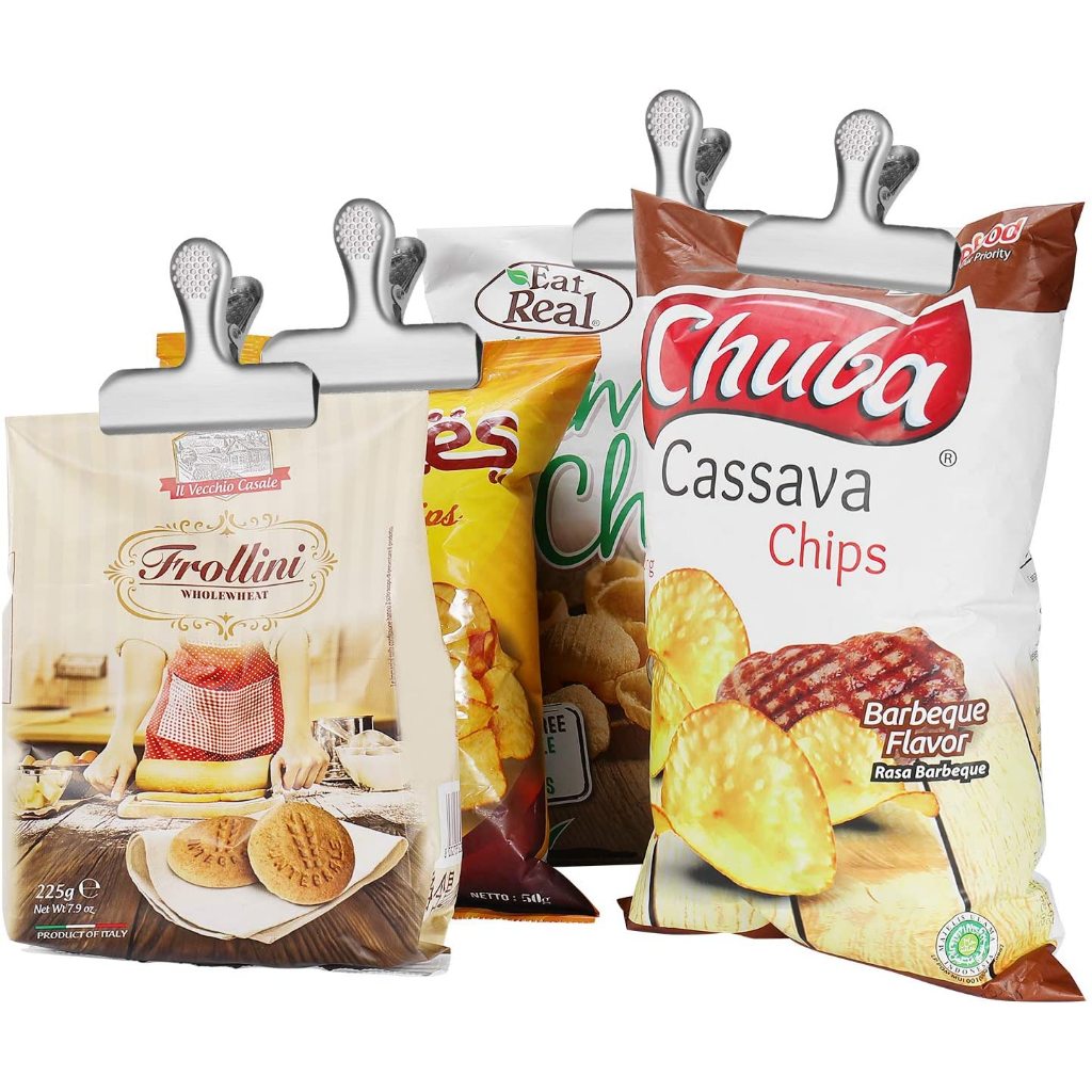 Locaupin 2pcs Bag Clips for Food Food Storage Sealing Clips Chip Bag Clips, Plastic Cap Sealer Clip keep Fresh