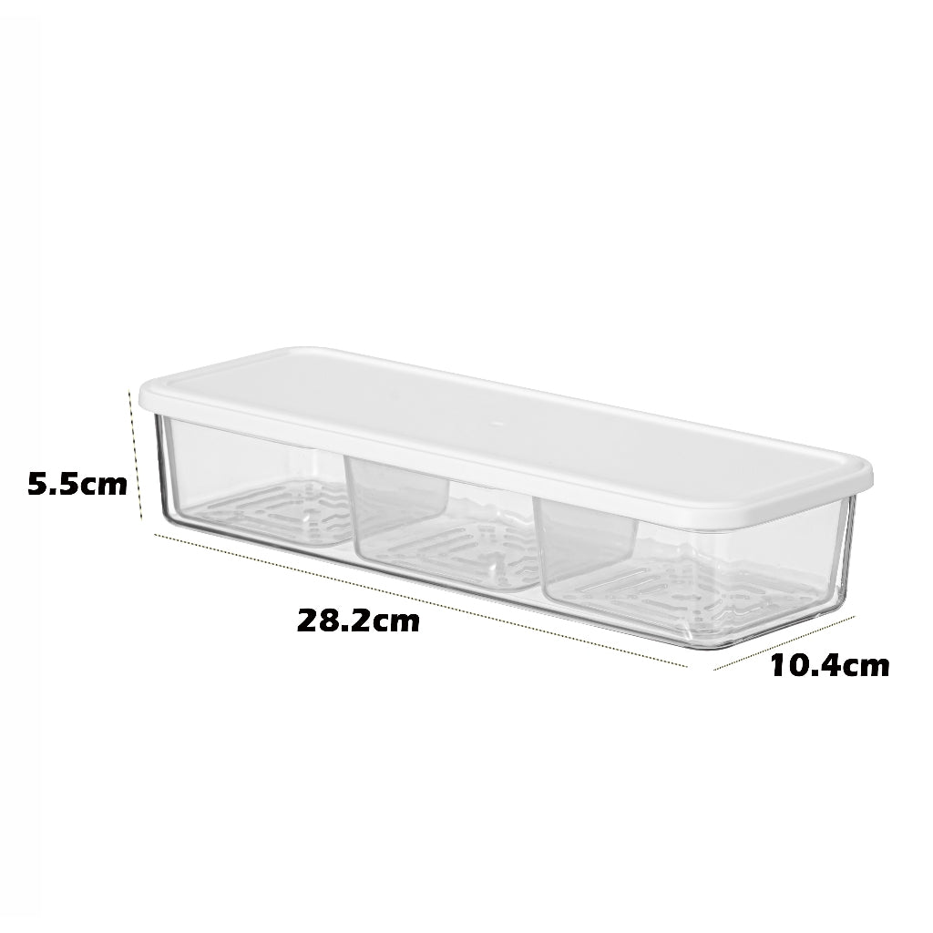 Locaupin Garlic Refrigerator Storage Jar Transparent Ginger Storage Holder Sealed Vegetable Food Box Food Dispensers