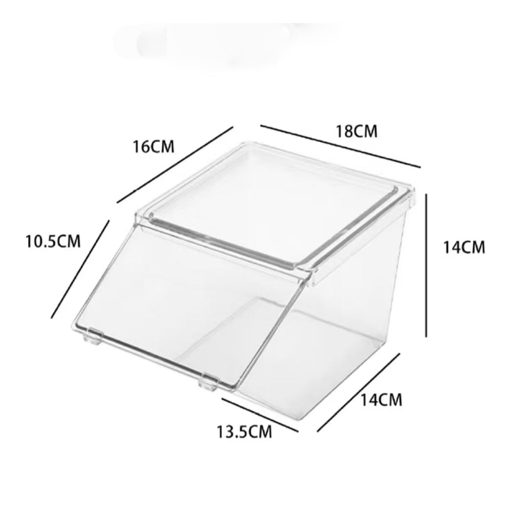 Locaupin Stackable Tea Bag Organizer with Cover, Plastic Tea Storage Box for Kitchen Pantry Cabinets and Countertops