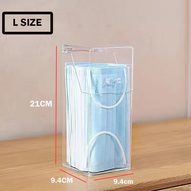 Locaupin Makeup Brush Storage Box,Desktop Pen Holder with Cover Stationery Storage organizer, Face Mask Organizer