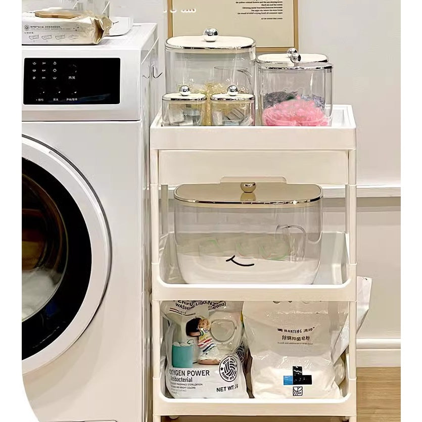 Locaupin Laundry Pod Container with Lid 4 Capacity for Laundry Room Organization Laundry Detergent Dispenser Storage Box