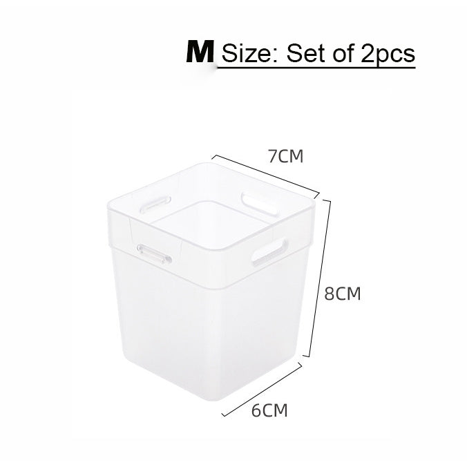 Locaupin Set of 2pcs Office Desk Organizer Cosmetics & Wardrobe Storage Clean Space Organizer Fridge Organizers Storage